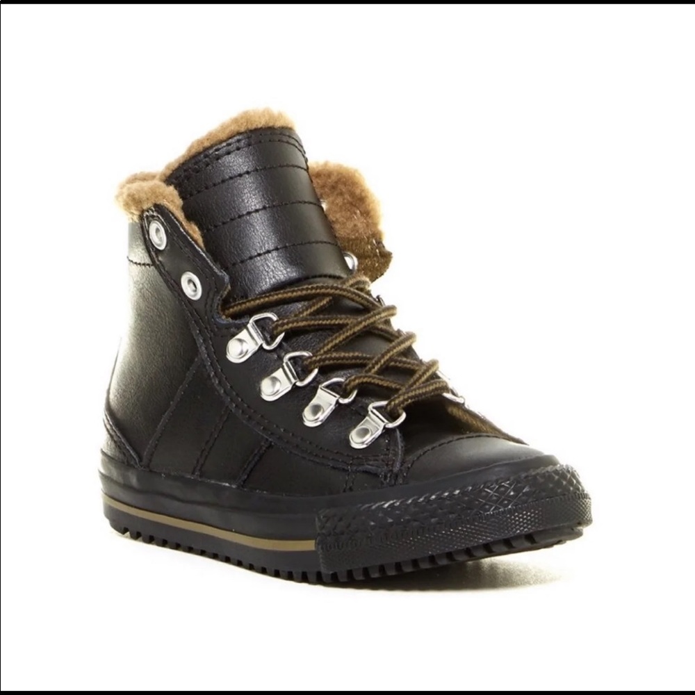 Converse faux fur lined sneaker boots